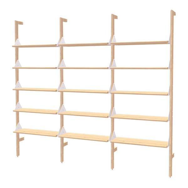 GUS Branch-3 Shelving Unit Upright Ash Black/Brackets Black/Self Ash Blonde 
