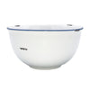 Canvas Home Tinware Bowl - Set of 4 White & Blue Rim 