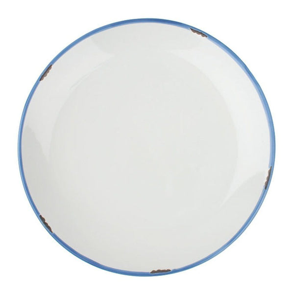 Canvas Home Tinware Dinner Plate - Set of 4 White & Blue 