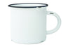 Canvas Home Tinware Mug - Set of 4 White/Slate Rim 