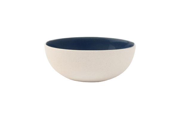 Canvas Home Shell Bisque Small Bowl - Set of 4 Blue 
