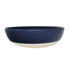 Canvas Home Shell Bisque Round Serving Bowl Indigo 