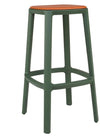 TOOU Cadrea Counter Stool Dark Green Cognac 