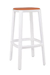 TOOU Cadrea Bar Stool White Cognac 