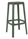 TOOU Cadrea Counter Stool Dark Green Coffee 