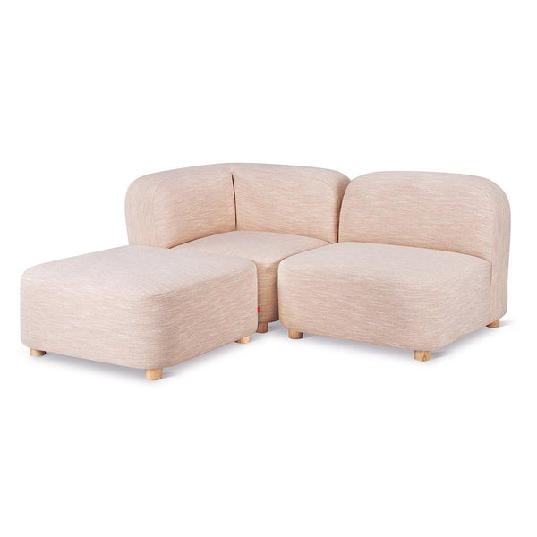 Gus Circuit Modular 3-pc Sectional Himalaya Cloud 
