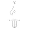 Original BTC Ships Well Glass Pendant w/ Visor