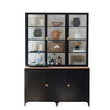 etúHOME 3-Door Glass Storage Cabinet w/ Counter