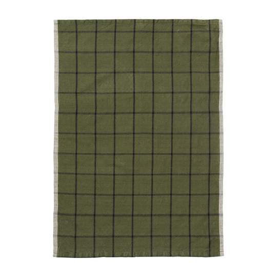 Ferm Living Hale Tea Towel - Green/Black 
