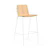 M.A.D. Sling Bar Stool White Base / Natural Ash Seat 