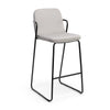 M.A.D. Zag Bar Stool Black Base / Light Grey Seat 