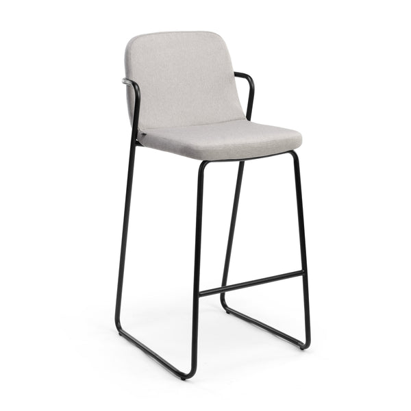 M.A.D. Zag Bar Stool Black Base / Graphite Grey Seat 