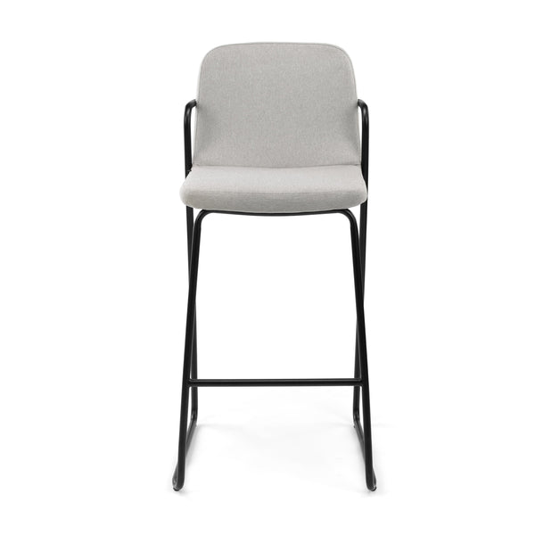 M.A.D. Zag Bar Stool Black Base / Graphite Grey Seat 