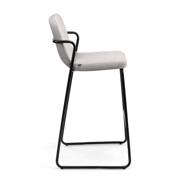 M.A.D. Zag Bar Stool Black Base / Graphite Grey Seat 