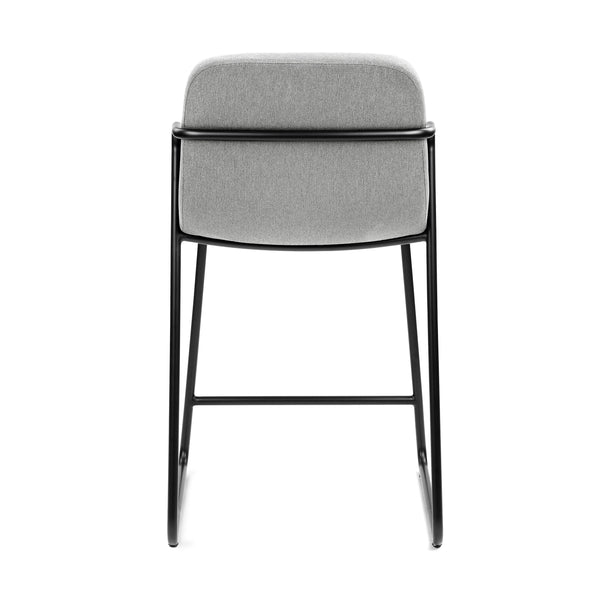 M.A.D. Zag Counter Stool Black Base / Graphite Grey Seat 