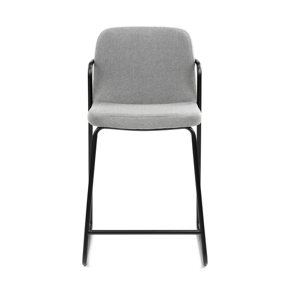 M.A.D. Zag Counter Stool Black Base / Graphite Grey Seat 