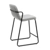M.A.D. Zag Counter Stool Black Base / Light Grey Seat 