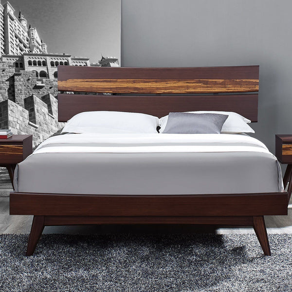 Greenington Azara Platform Bed Caramelized Queen 