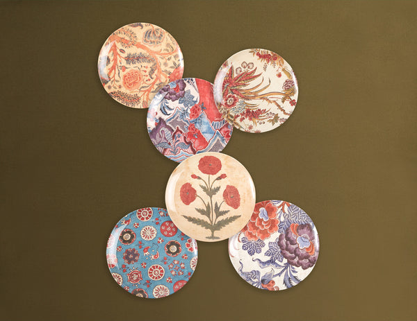 Siren Song Poppy Dinner Plates - Set of 4