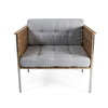 Skargaarden Häringe Lounge Chair Brushed Stainless Steel Grey Chine No Cover