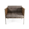 Skargaarden Häringe Lounge Chair Brushed Stainless Steel Nature Grey No Cover