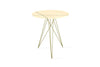 Tronk Hudson Side Table Brassy Gold Maple w/ Inlay 