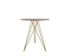 Tronk Hudson Side Table Brassy Gold Walnut 