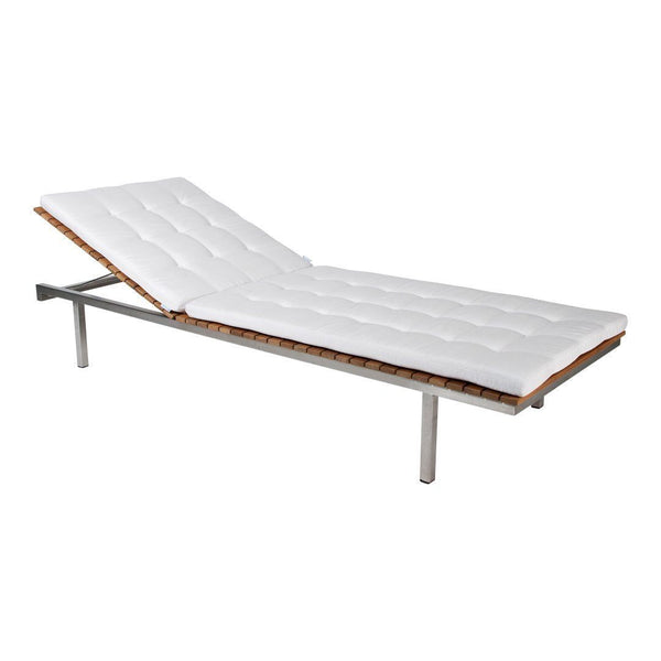 Skargaarden Häringe Sun Lounger Brushed Stainless Steel Nature Grey No Cover