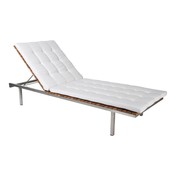 Skargaarden Häringe Sun Lounger Brushed Stainless Steel Nature Grey No Cover