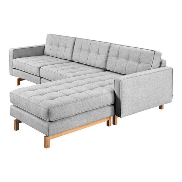 GUS Jane 2 Bi-Sectional Sofa Stockholm Camel Walnut 