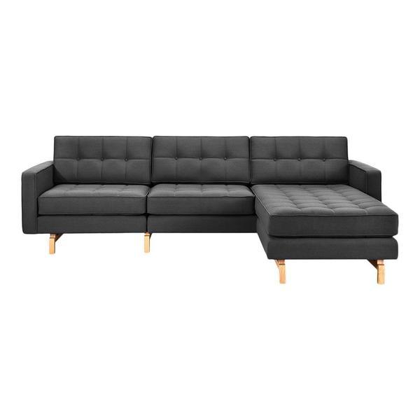 GUS Jane 2 Bi-Sectional Sofa Stockholm Camel Walnut 