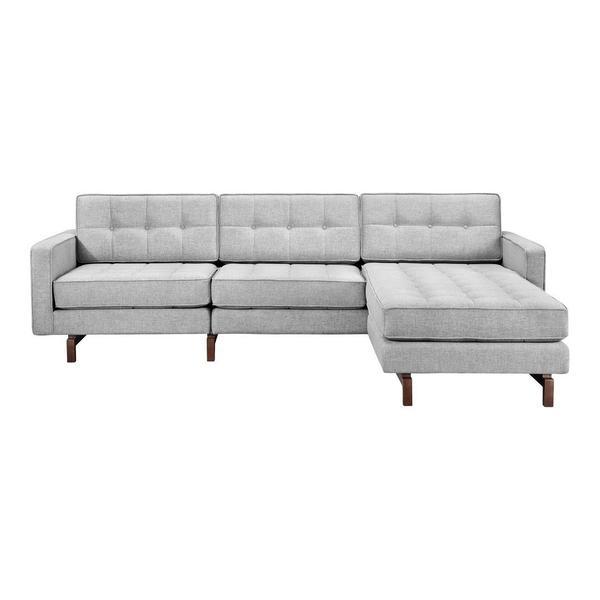 GUS Jane 2 Bi-Sectional Sofa Stockholm Camel Walnut 