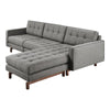 GUS Jane 2 Bi-Sectional Sofa Parliament Stone Walnut 