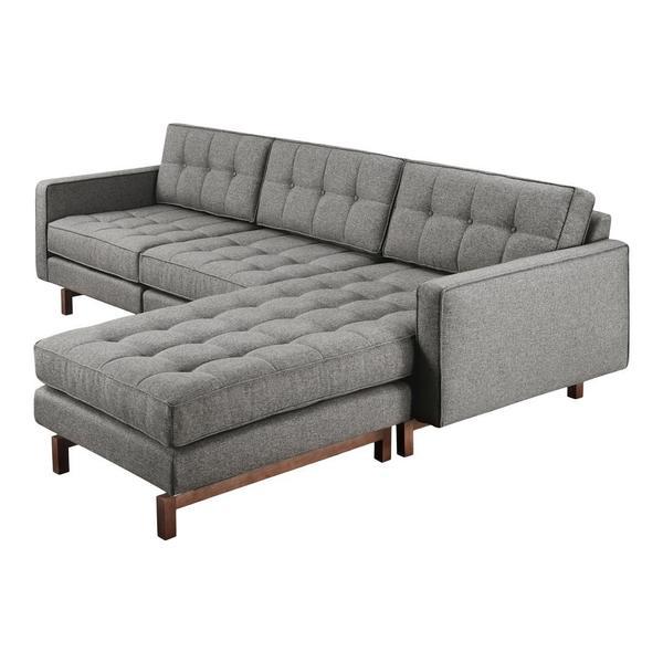 GUS Jane 2 Bi-Sectional Sofa Stockholm Camel Walnut 