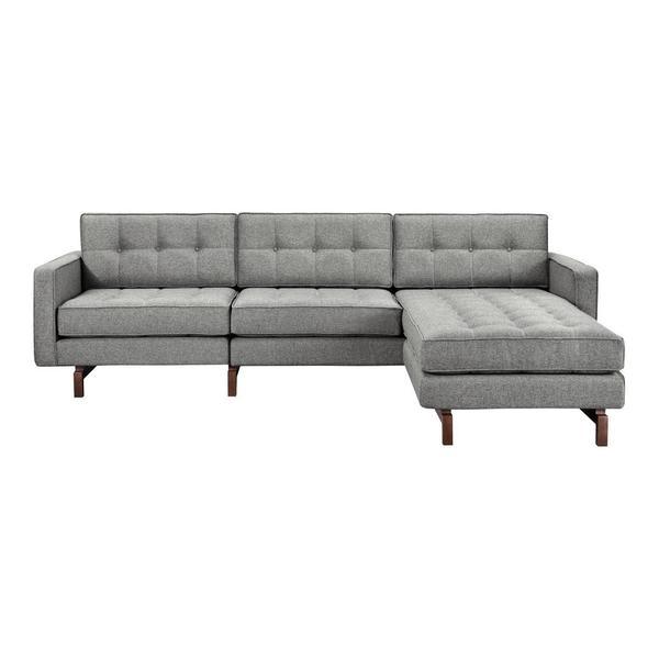 GUS Jane 2 Bi-Sectional Sofa Stockholm Camel Walnut 
