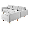 GUS Jane 2 Loft Bi-Sectional Sofa Bayview Silver Ash Natural 