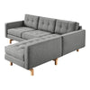GUS Jane 2 Loft Bi-Sectional Sofa Parliament Stone Ash Natural 