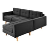 GUS Jane 2 Loft Bi-Sectional Sofa Urban Tweed Ink Ash Natural 