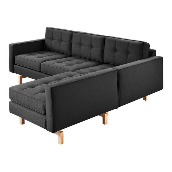 GUS Jane 2 Loft Bi-Sectional Sofa Stockholm Camel Walnut 