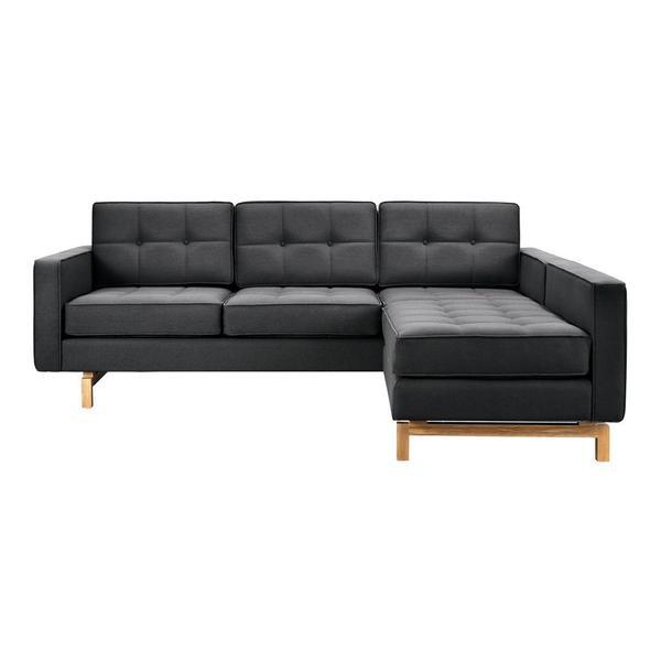 GUS Jane 2 Loft Bi-Sectional Sofa Stockholm Camel Walnut 