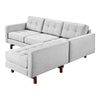 GUS Jane 2 Loft Bi-Sectional Sofa Bayview Silver Walnut 