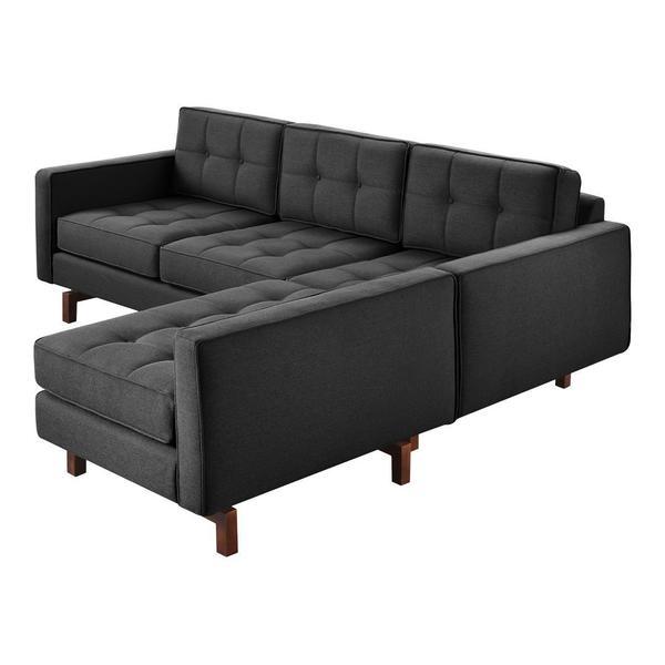 GUS Jane 2 Loft Bi-Sectional Sofa Stockholm Camel Walnut 