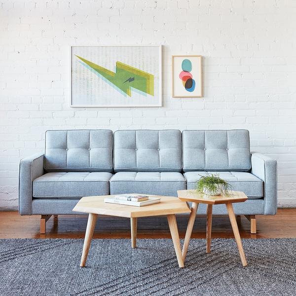 GUS Jane 2 Sofa Bayview Silver Walnut 