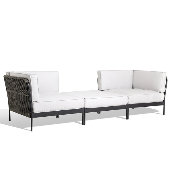 Skargaarden Lido Ottoman Dark Grey Silver Grey Sunbrella 3741 
