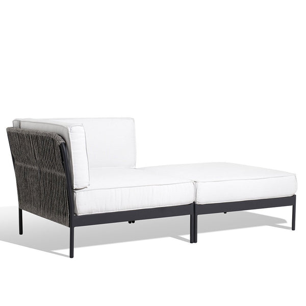Skargaarden Lido Ottoman Dark Grey Silver Grey Sunbrella 3741 