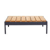 Skargaarden Lido Coffee Table Dark Grey Aluminum Teak 