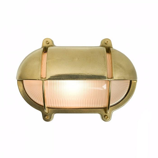Original BTC Oval Brass Bulkhead - Eyelid Shield 