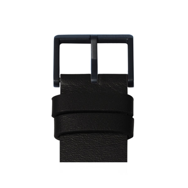 LEFF Amsterdam D38 Watch Steel / Black Leather Strap 