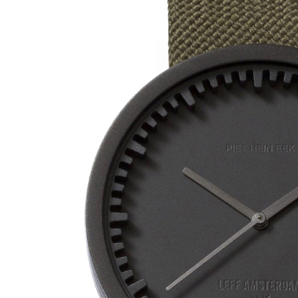 LEFF Amsterdam D38 Watch Steel / Black Leather Strap 