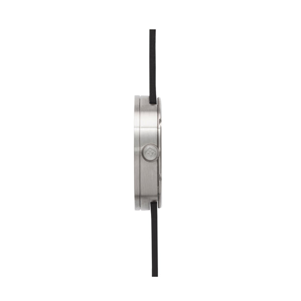 LEFF Amsterdam D42 Watch Steel / Black Leather Strap 